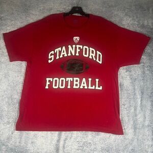 Champion Stanford Football T-Shirt Mens XL Red Pac-12 Short Sleeve Crewneck